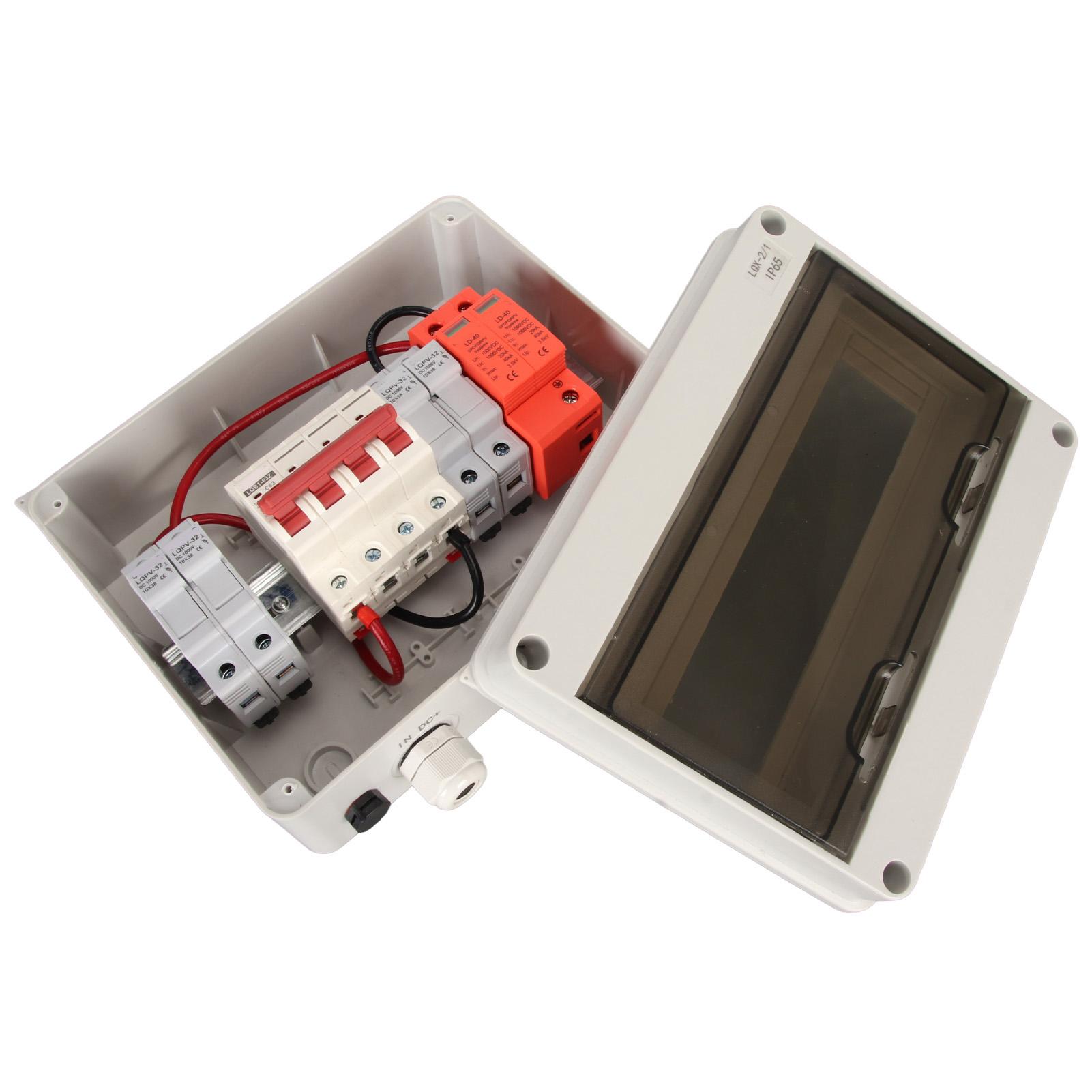 

Фотоелектрична сонячна комбайнерська коробка 1000 В 63 А, запобіжник вимикача роз єднувача для зовнішнього використання