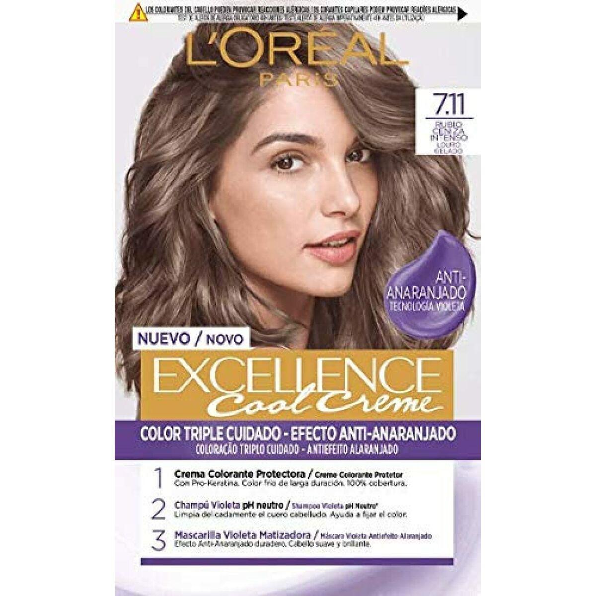 

Coloration Permanente en Crème L Oreal Make Up Excellence Cool Creme Intense Blond cendre 7,11