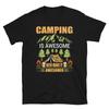 Camping Is Awesome Beer Vintage Design Camping Novelty T-Shirt