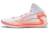 Original Textile, TPU Slip Resistant Abrasion Resistant Mid Top Basketball Shoes Men's Standard White ABAT095-1