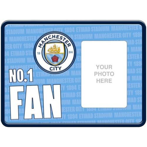 Manchester City FC No.1 Fan Metal Embossed Photo Frame