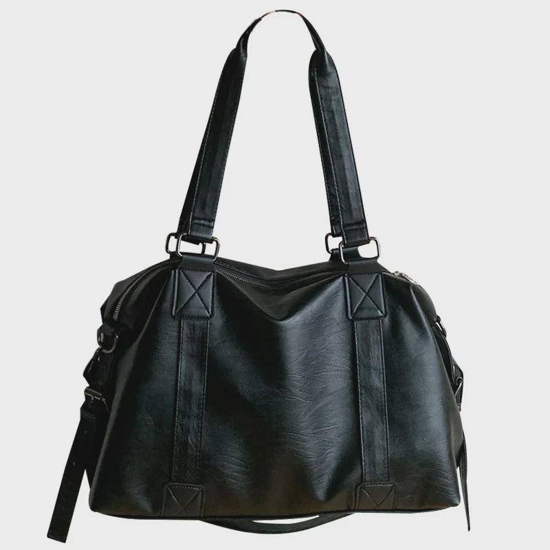 Trendy 2025 Women's Korean Casual Tote Bag - Large Capacity Hand-Held Travel Messenger Bag.