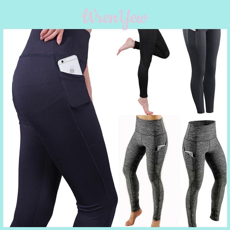 Women High Waist Yoga Leggings With Side Pockets And Push Up Design For Active Workout
