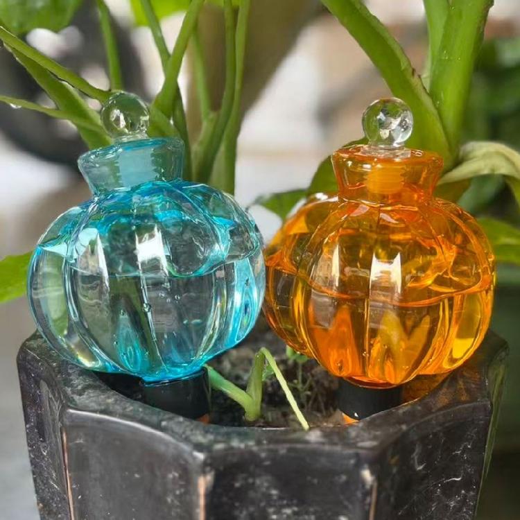 See-Through Water Holder Bulb Set for Pots with Clay Tip Waterer for Indoor Displays, Routine Watering and Desk Use