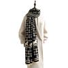 New simple versatile carriage scarf women's imitation cashmere thickened thermal air conditioner shawl double-sided fringed scarf