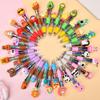 Adorable Mini 4-Color Ballpoint Pen: Compact Silicone Design for Easy Carrying - Perfect for Student Journals