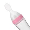 90ml Silicone Baby Toddler Feeding Bottle with Spoon   Food Cereal Squeeze Feeder