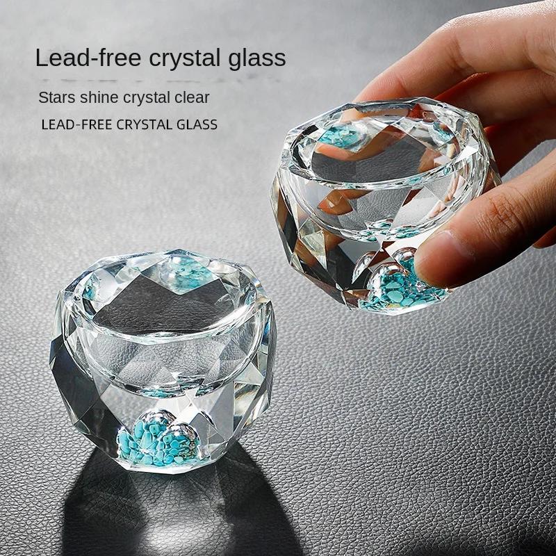 Europäisches Kleines Weingläser-Set, 50 ml, Sternmann, Türkis, Nordischer Windstern, Diamant-Weingläser, Einfache Geschenkbox