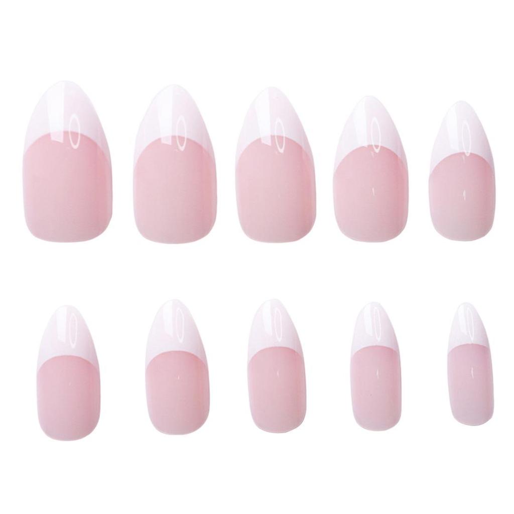 High-End Summer Nude & Pink French False Nails - 120 Piece Set