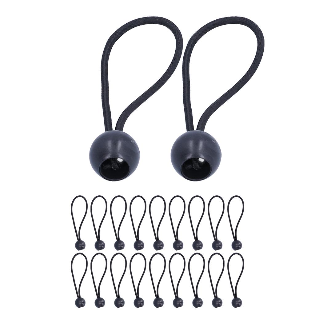 20pcs Elastic Ball Bungee Cords Heavy Duty Stretch Rope with Ball Ties for Canopies Tarps
