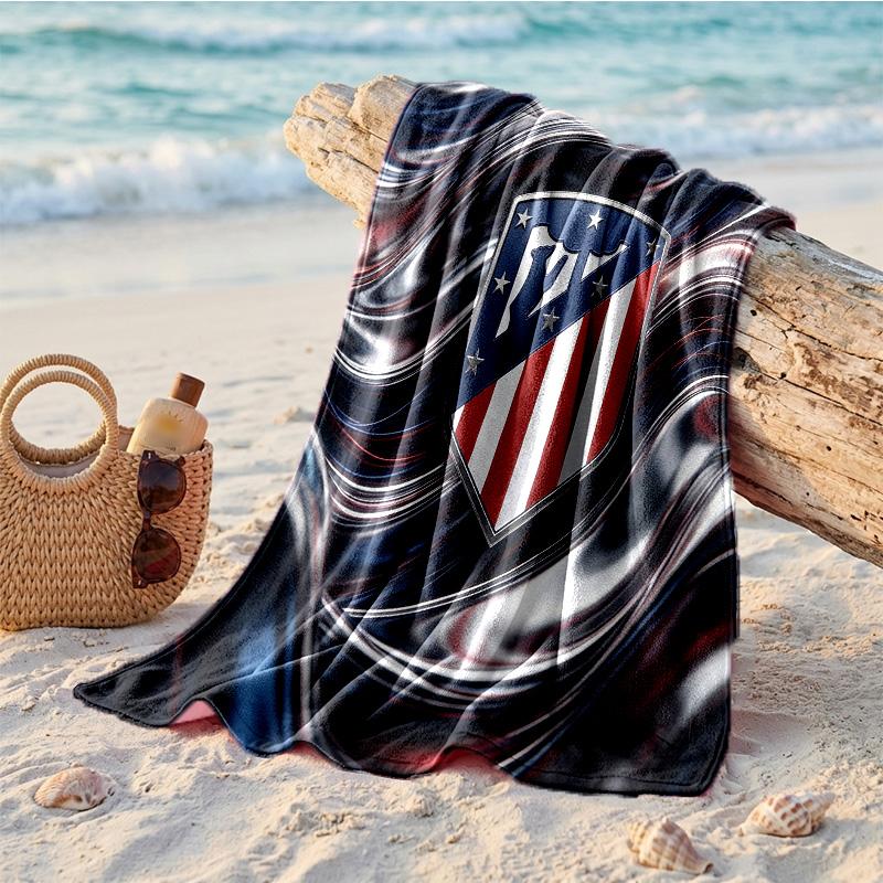 Atletico Madrid Print Microfiber Beach Towel Quick Dry Absorbent Large Towel For Beach Swimming Travel