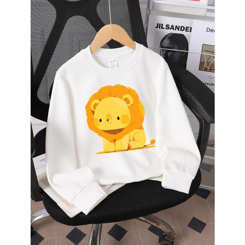 European sizes Girls' Crew Neck Fashion Sweatshirt, Western Top, Children's Long Sleeved Casual T-Shirt