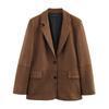 2025 Spring Women's European & American Fashion Straight-Cut Suit Jacket & Trousers