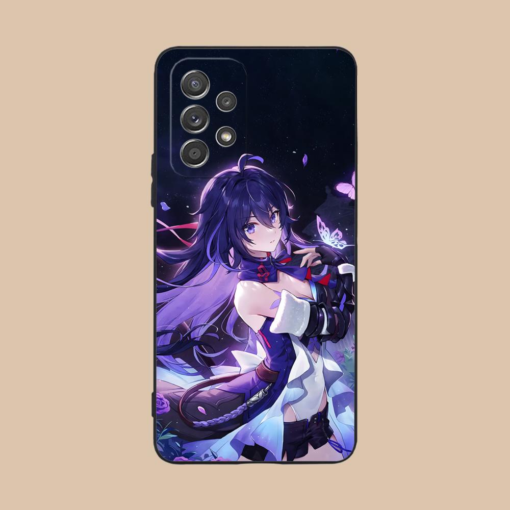 HSR Seele Matte TPU Mobile Phone Case for Samsung Galaxy M55 54 42 35 34 33 32 23 22 15 14 13 12 F55 5G Colorful Cover