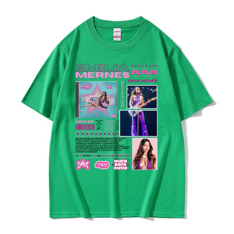 

Singer Emilia Mernes MP3 Graphic T Shirts Men Women Fashion Harajuku Oversized T-shirts Men s Summer Cotton Short Sleeve T-shirt 4XL