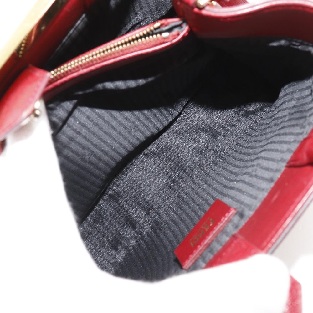 Fendi Petite To Jules Handbag 8BH253 2WAYShoulder Red Leather Women Used