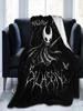 Hollow Knight Silksong Dark Fantasy Velvet Throw Blanket Gothic Home Decor Knitted Soft MultiUse Blanket for Car Bed Sofa