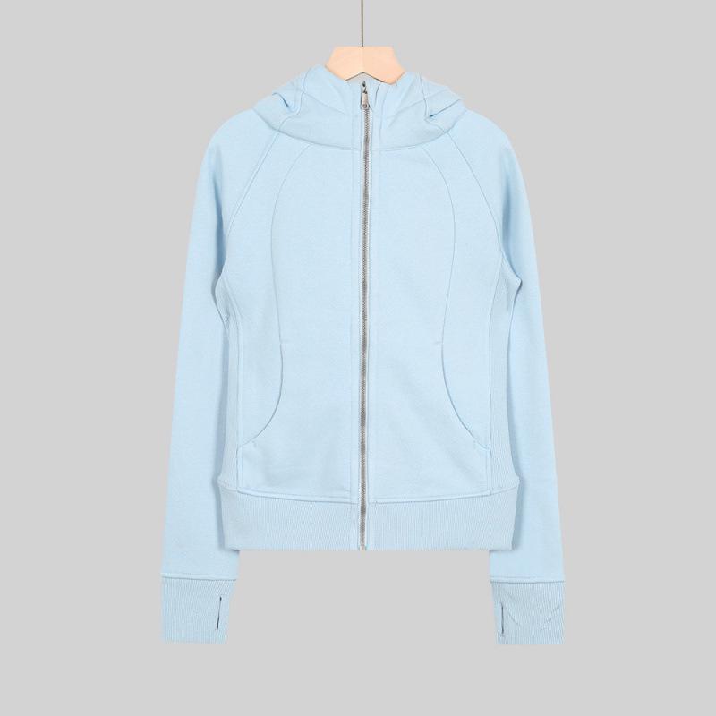 Lulu Original Embroidered Slim-Fit Scuba Jacket - Fleece-Lined Warm Yoga Casual Sports Top