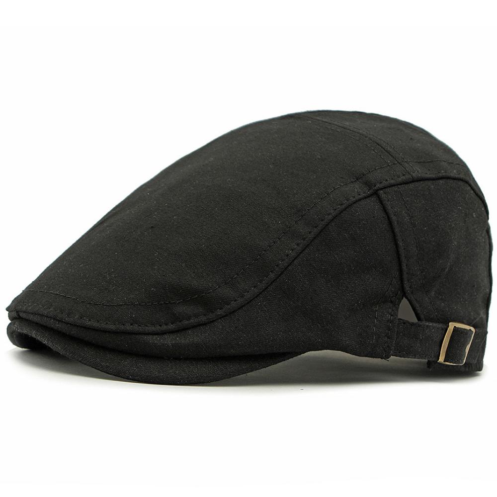 HT4813 Mens Berets Women Classic Solid Plain Artist Painter Beret Hat Adjustable Ivy Flat Cap 100% Cotton Male Female Beret Cap