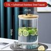 Large Glass Beverage Dispenser with Faucet