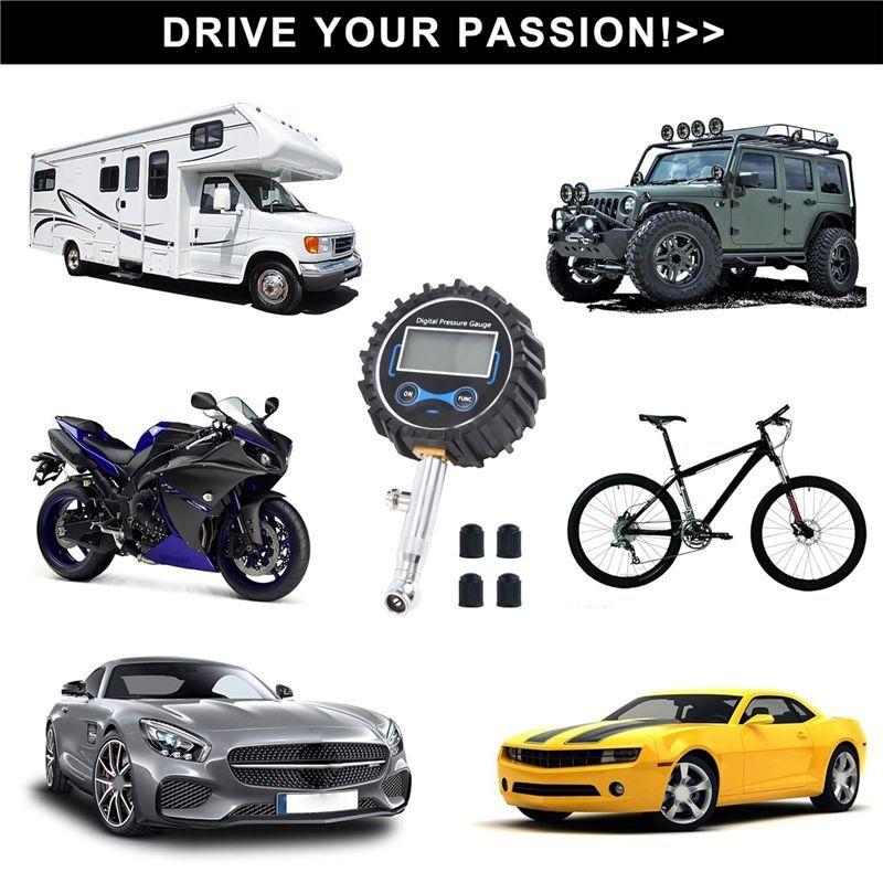 Authentic Digital Tire Pressure Gauge Black Automotive Supplies For Cars Tire Gauge Heavy-Duty Air Pressure Gauge