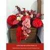 Red Wedding Artificial Flower Arrangement for Living Room, Coffee Table, or Bedside Table Décor