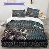 Name Custom Aliens Pattern Bedding Set Quilt Cover Pillowcase Home Decor Gift (1 * duvet cover + 2 * pillowcase, without core)
