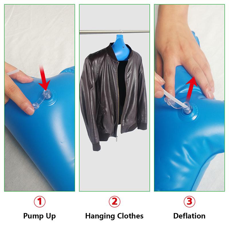 Inflatable Clothes Hanger Travel Portable Foldable Non-Slip Triangular Rack Rotatable Clothing Storage Holder Coat Hangers