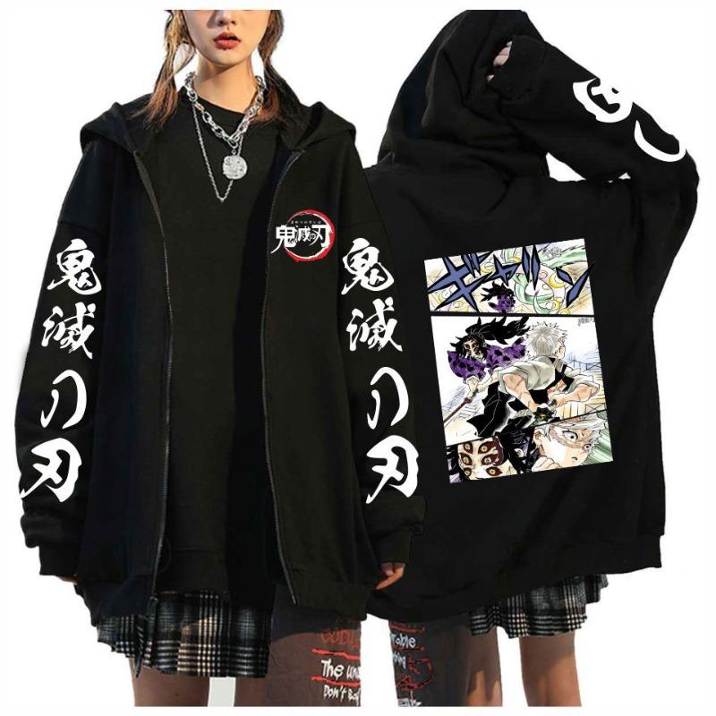 Fashion Printed Casual Zip Sweatshirt Loose Hoodies Sweatshirts Girls