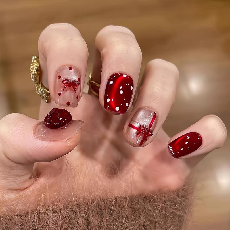 Wearable Sweet Cute High-End Handmade Nail Art Tips False Nails