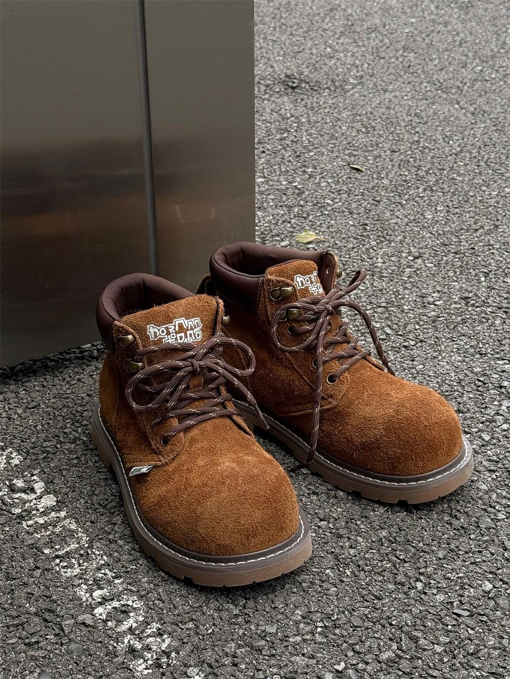 

Капибара уродливая милая большая голова ботинки мартин женские 2025 новые британский стиль универсальные уличные рабочие ботинки ревень 40 коричневый