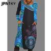 JPNTKY Mode Herbst Winter Langarm Rundhals Freizeitkleider