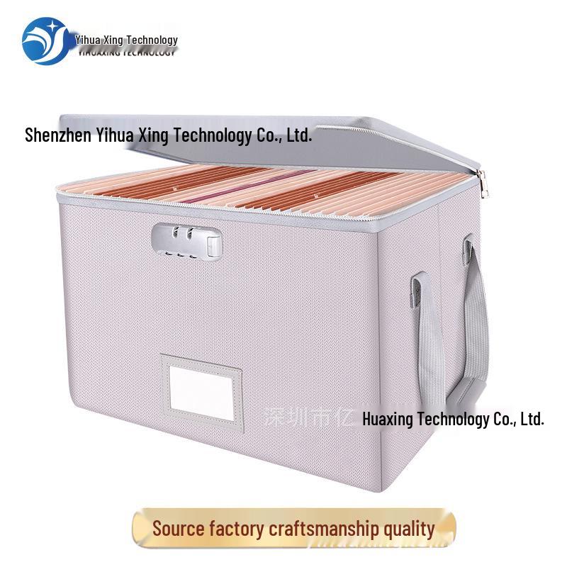 Juehuo Fireproof Document & Valuables Safety Box 39.5 x 31 x 25.5 cm серебряный серый