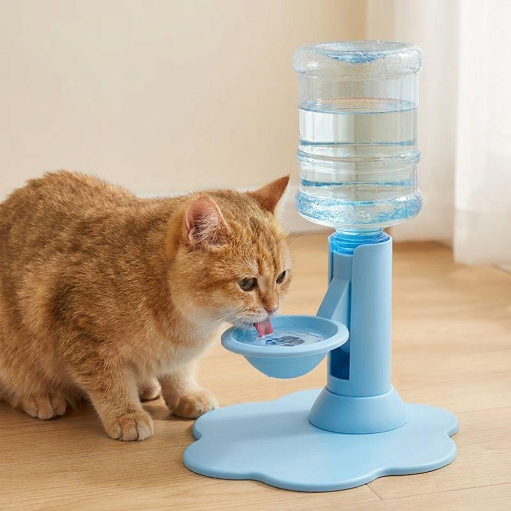 Adjustable Height Automatic Cat Water Dispenser Non-Slip Pet Water Bowl Daily Drinking