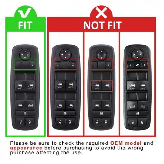 Power Window Switch Control 68231805AA for Dodge Ram Charger Chrysler 2011-2017