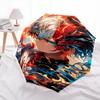 1pc Dragon Flame Auto Open Close Umbrella, Foldable Design, Iron Frame Outdoor Umbrella, Festival Gift for Fans, Travelers, Daily Use.C001