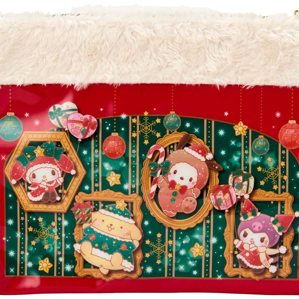 Sanrio Flat Pouch Featuring Sanrio Ages 3 and 389081 (Christmas) Characters, Up,