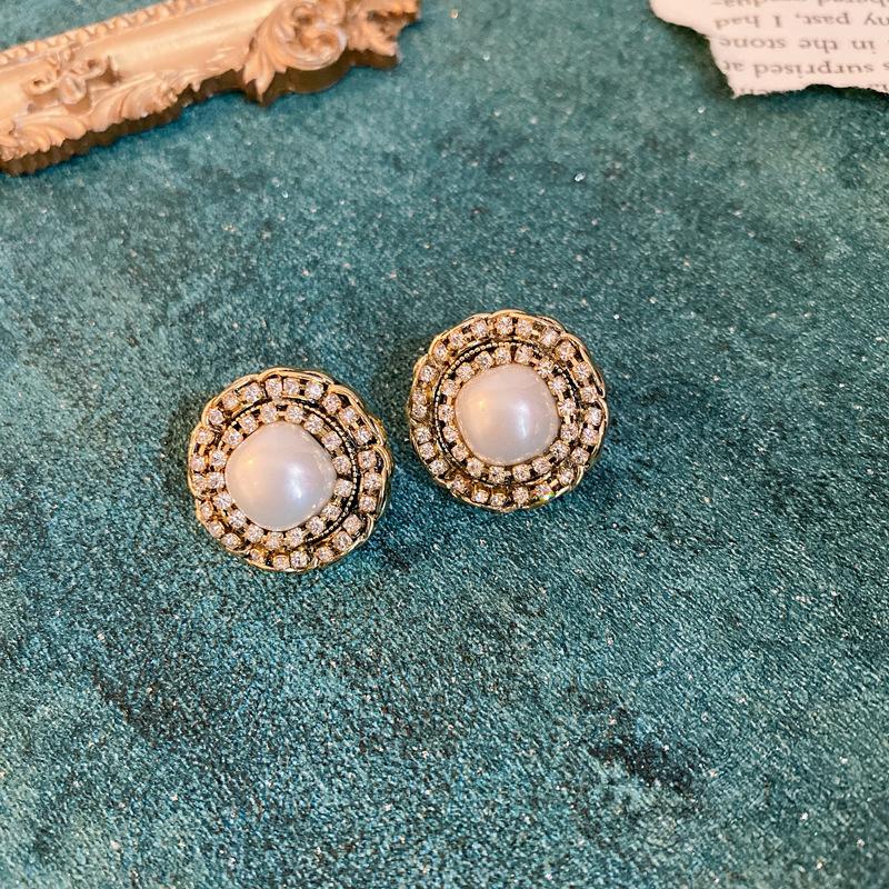 Drop Earrings Set Big Circle Piercings Earrings Jewelry for Women Imitation Pearl Hoop Cute Ear Buckle