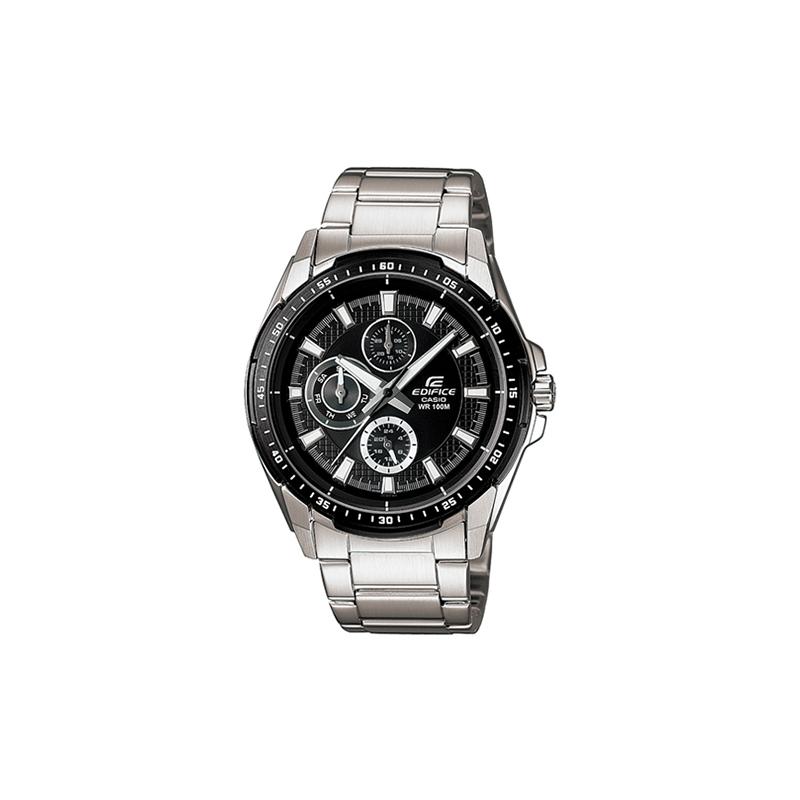 

Casio EDIFICE 100 meters waterproof depth fashion quartz movement stainless steel strap Japanese and Korean watch men s watch black EF-336DB-1A1V2021 чёрный