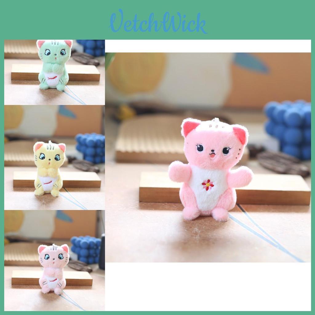 Lovely Small Kitten Plush Toy Keyring Ultra-soft Pp Cotton Filling