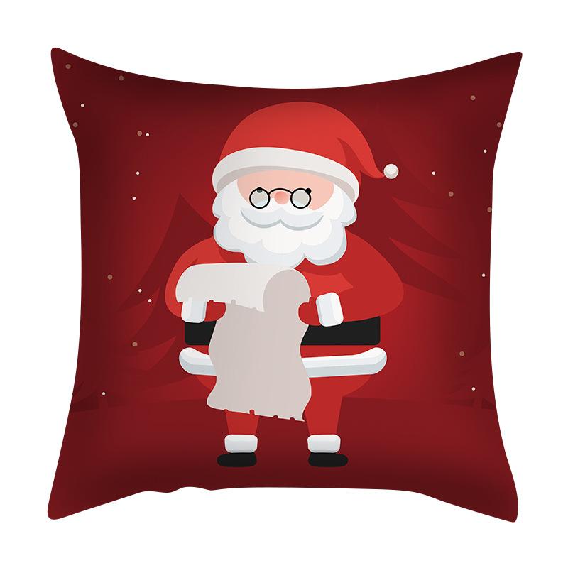Cartoon Santa Claus Pillow Case Nordic Cross-border Special for Living Room Bedroom Cushion Pillow