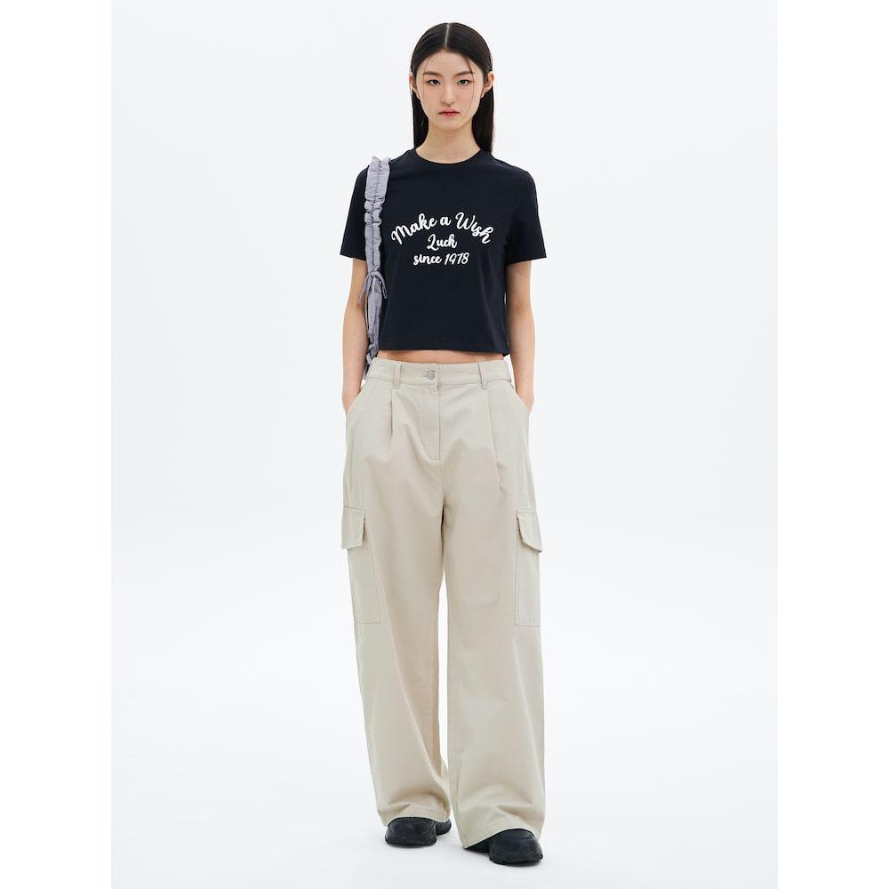 8seconds Cotton Casual Wide Pants Ivory