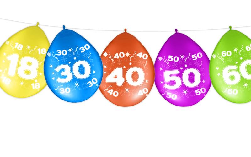 Balony Odwrotny Nadruk Cyfra 30 Trzydziestka, 5Szt