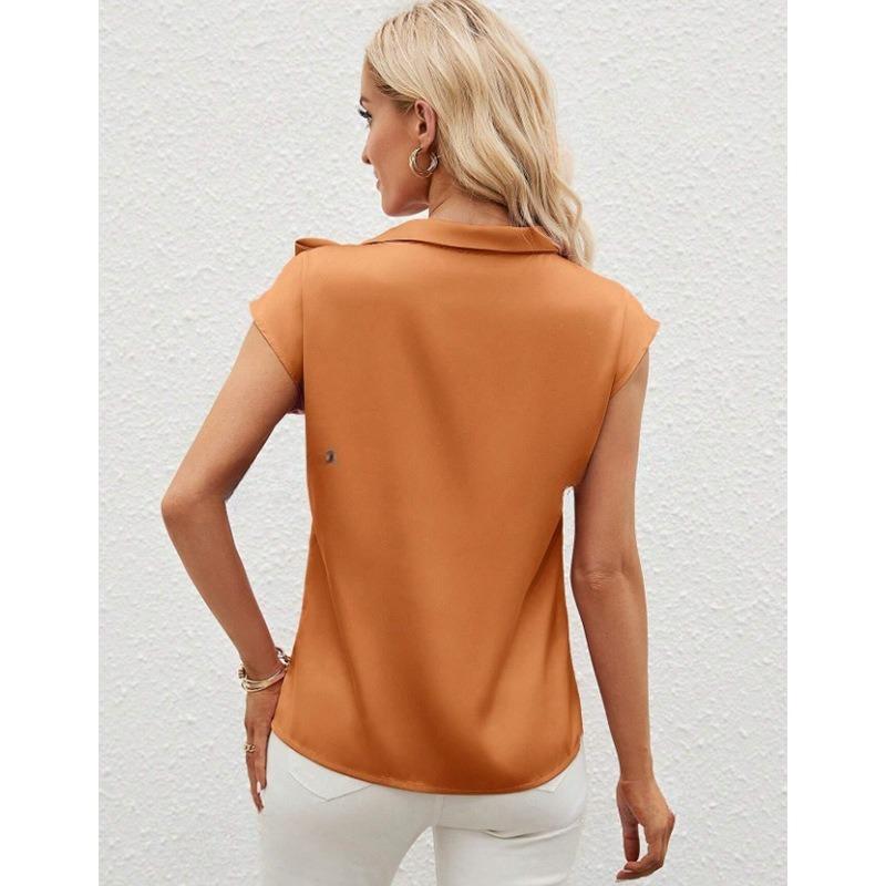 Damen Sommer Neues Top mit halber Schleife und Nischendesign