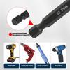 9Pieces Magnetic Tip Long Hex Head Allen Wrenches Drill Bit Set H 1.5 to H10 Impact Screwdriver Bit with 1/4Inch Shank