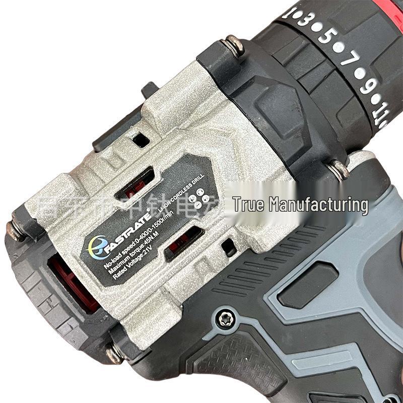 Gray Brushless Lithium Battery Impact Drill & Electric Screwdriver for Home Repair