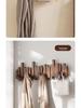 Piano Key Wall-Mounted Solid Wood Coat Rack for Entryway & Bedroom