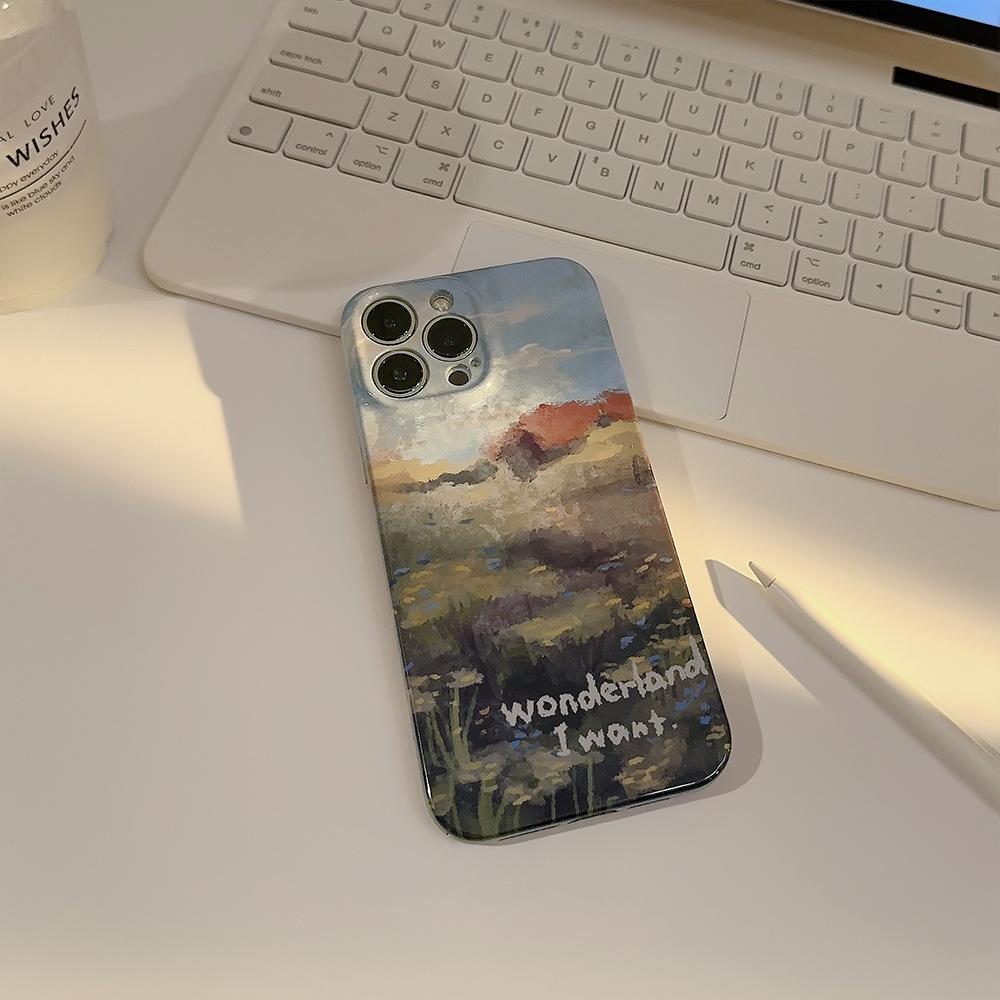 Art Oil Painting Style Case for iPhone 13 iPhone 15 iPhone 16 Pro Max