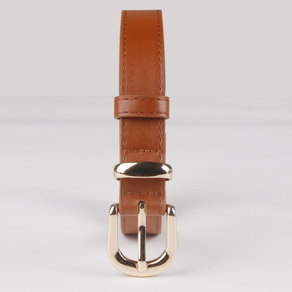 Fashion Pin Buckle Waistband Women Thin Waist Strap Versatile Leather Belt
