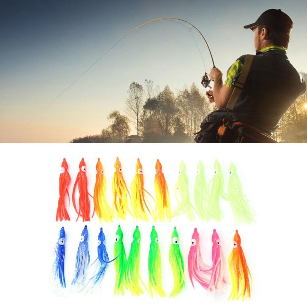50PCS Multiple sizes Octopus Fishing Lures Soft Saltwater Fishing Lures  Sea Fishing